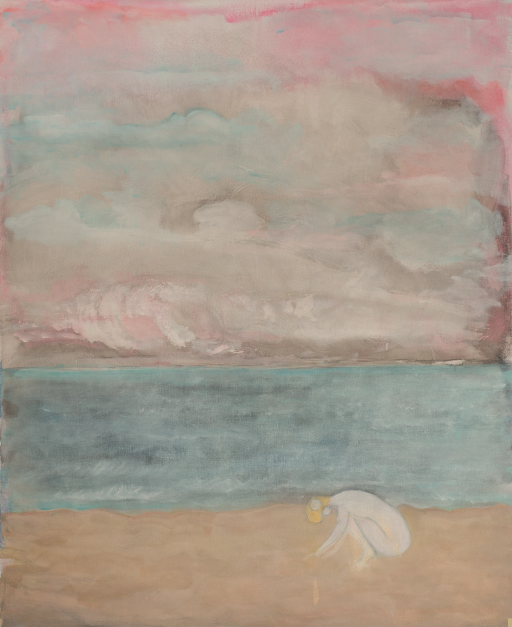 Beach Day - 2023, Mixed medium on linen, 150 x 120 cm (59 x 47 in)